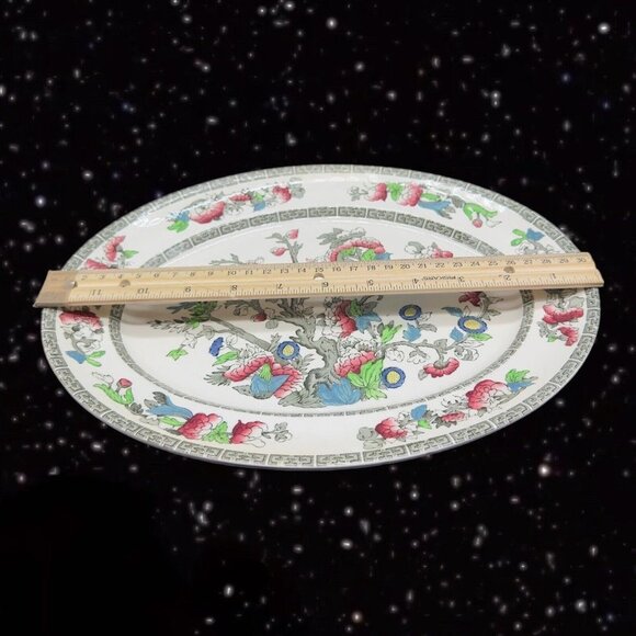 Johnson Brothers Indian Tree Oval Serving Platter Dish Large Painted Ceramic 12” - Picture 3 of 13